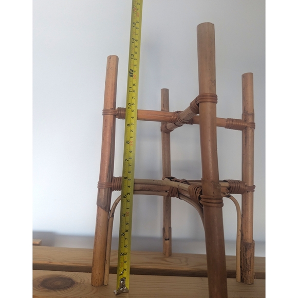Bamboo Rattan Plant Stand - Picture 3 of 4